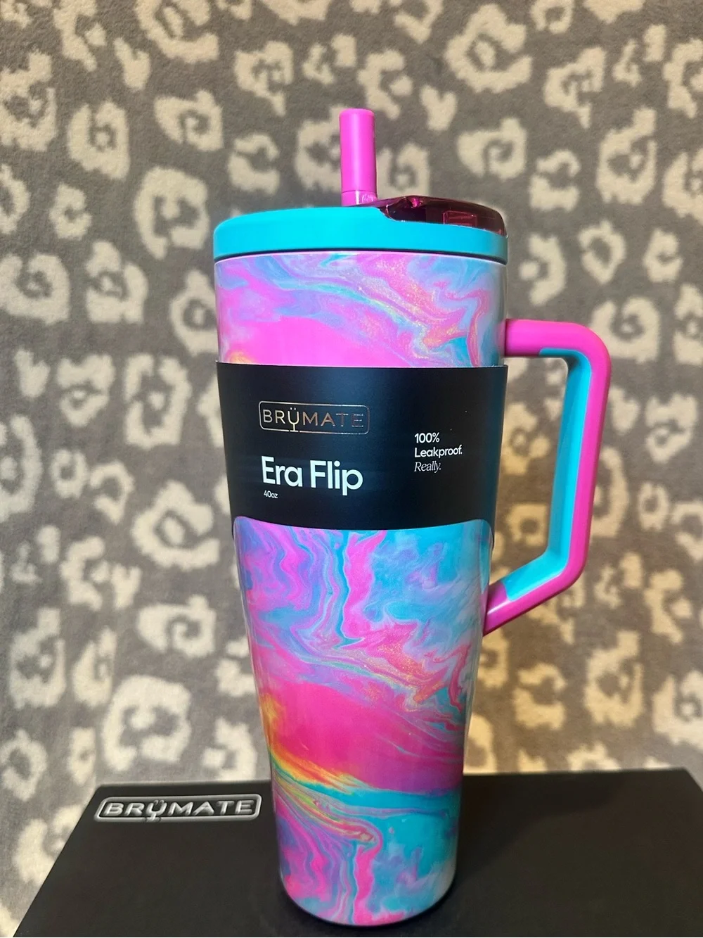 BrüMate Era Flip 40oz Travel Mug  Limited Edition Rainbow 🌈 Swirl😍😍New 🌈 - Picture 11 of 17